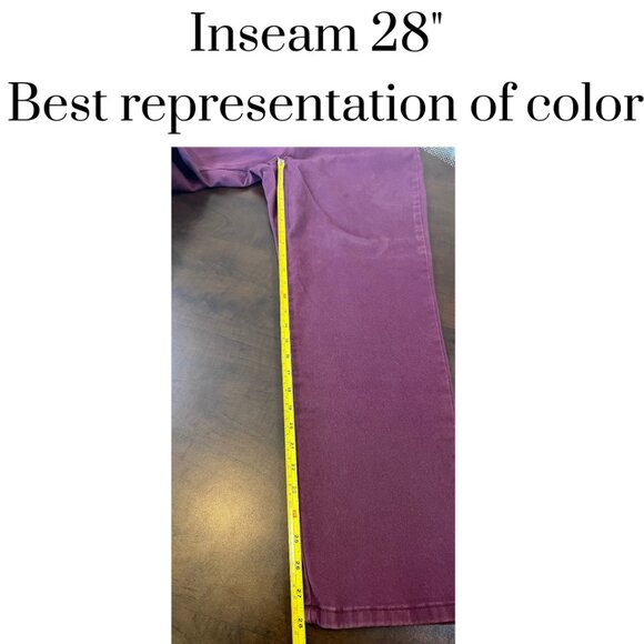 EUC Gloria Vanderbilt Amanda Jeans Purple Size 12 Short Women's Stretch Denim - Picture 4 of 9